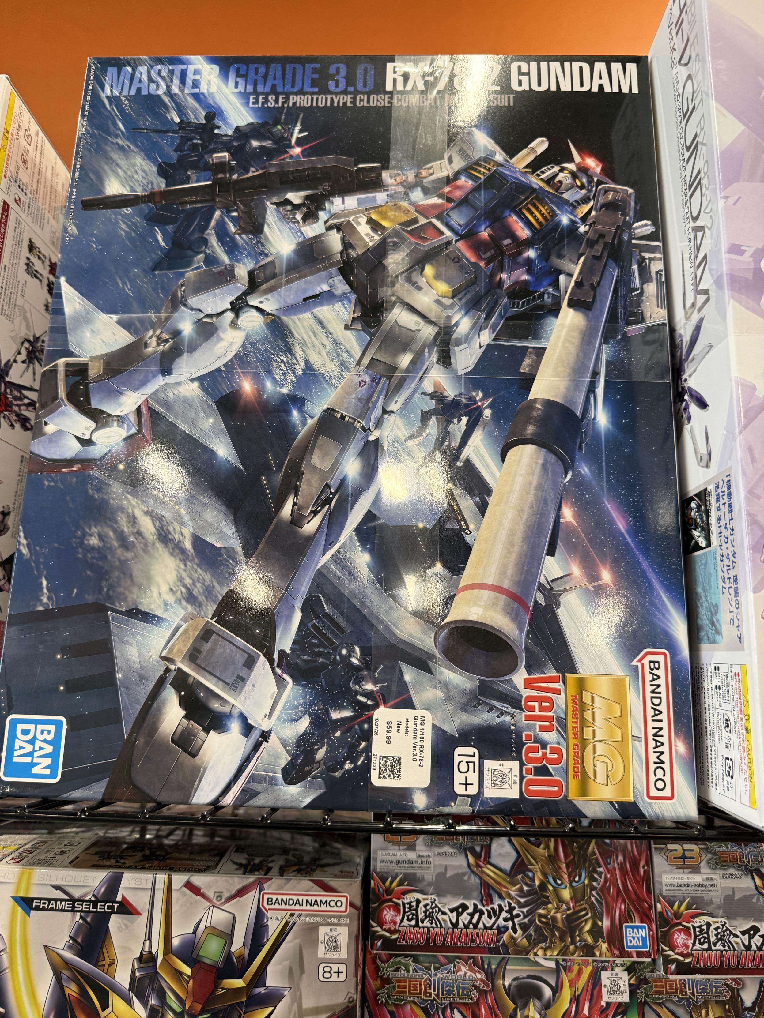 A gunpla of the 3 version of the first gundam.