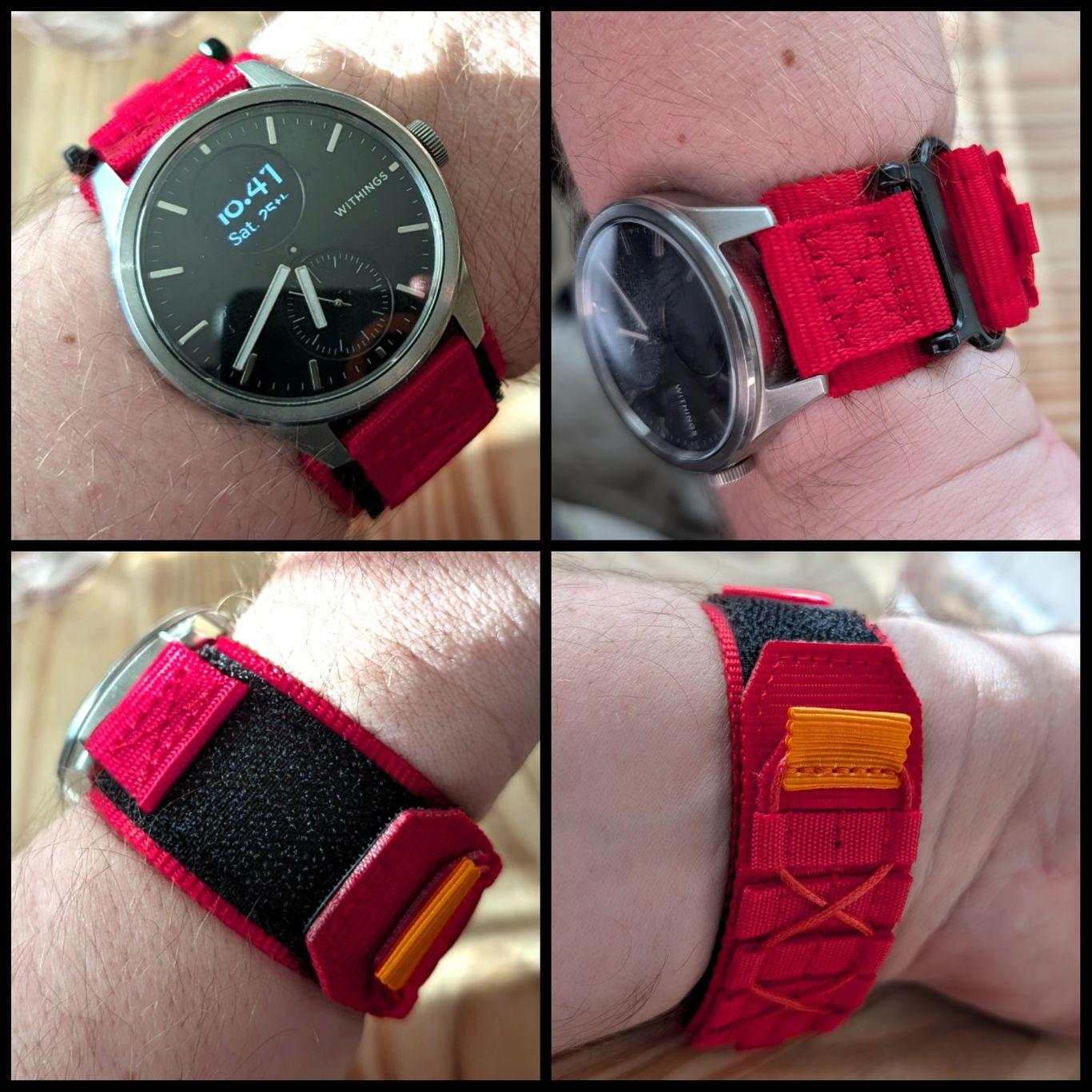 The straps from four different angles.