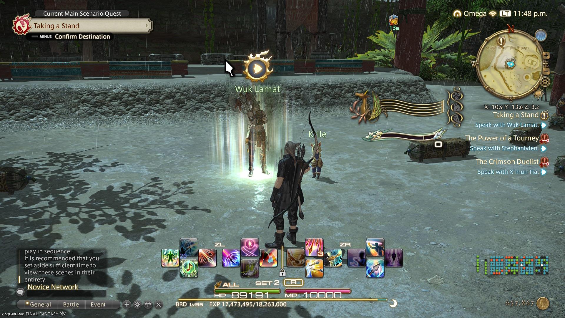A screenshot from Final Fantasy XIV
